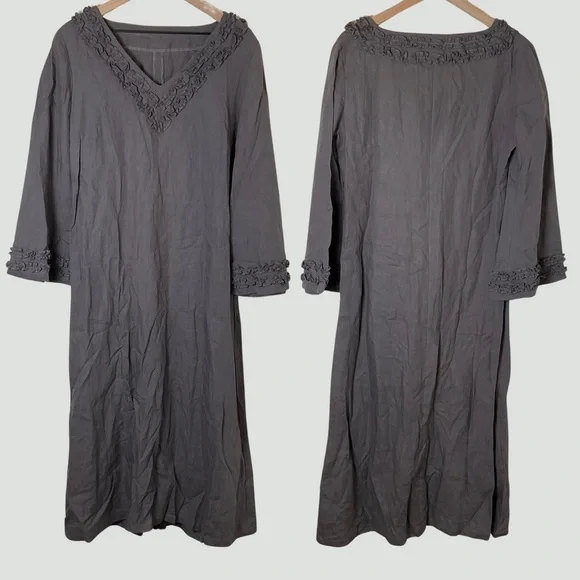 Linenshed Dresses | Linenshed Linen Night Dress | Loungewear | Gray | Small | Color: Gray | Size: S | Bunnyheadprince's Closet Linenshed Dresses | Linenshed Linen Night Dress | Loungewear | Gray | Small | Color: Gray | Size: S | Bunnyheadprince's Closet
